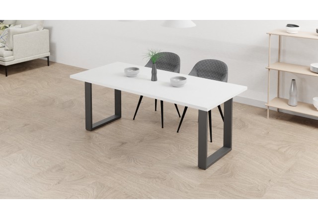 jedilna miza po meri, bela matt