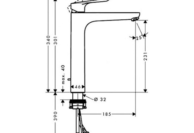 Armatura za umivalnik, XL Hansgrohe Logis E