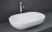 Nadpultni ovalni umivalnik, RAK Feeling Slim, bel sijaj