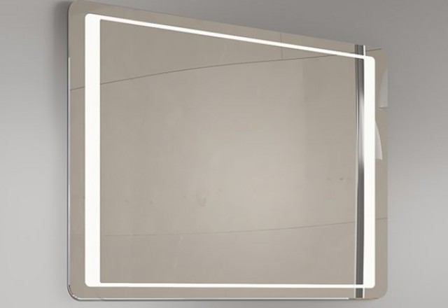 Ogledalo pravokotno z LED osvetlitvijo, 80 cm