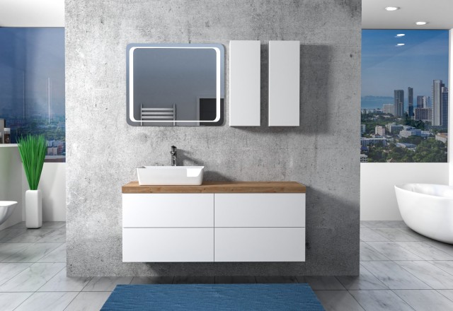 kopalniški blok 140cm z dvema zgornjima omaricama